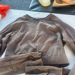 Gymshark Chocolate Long Sleeve Top